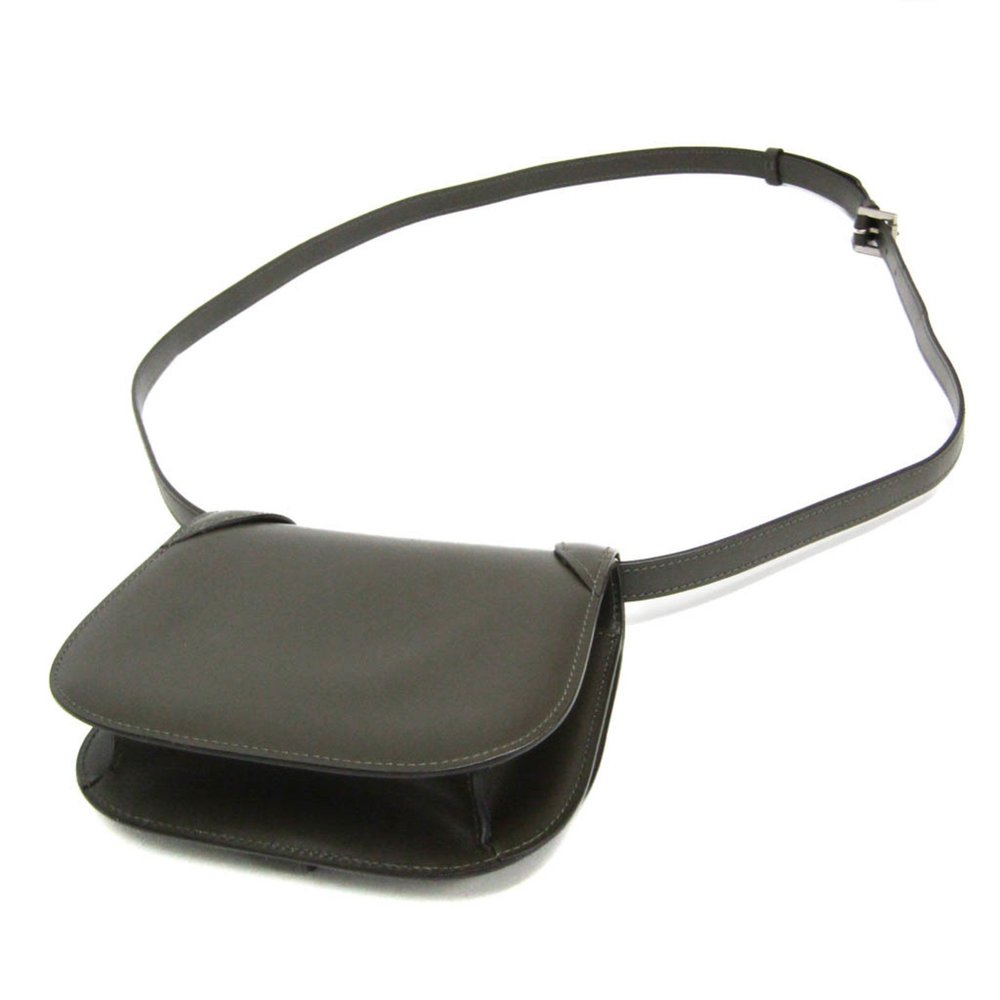 Moynat Women's Leather Shoulder Bag Dark Khaki - Picture 3 of 10